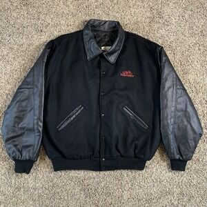 Vintage Steer Brand Easy Rider Jacket Motorcycle Leather Wool Coat Mens XXL USA